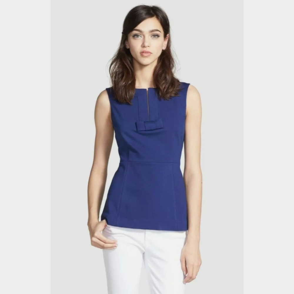 kate spade Royal Blue Sleeveless Peplum Top